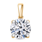 Luxuriant 14K Yellow Gold Lab Grown Diamond (VS/EF) Solitaire Pendant 4.00 Ct._8179864