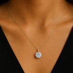 Luxuriant 14K Yellow Gold Lab Grown Diamond (VS/EF) Solitaire Pendant 4.00 Ct._8179864_1