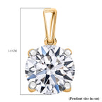 Luxuriant 14K Yellow Gold Lab Grown Diamond (VS/EF) Solitaire Pendant 4.00 Ct._8179864_4