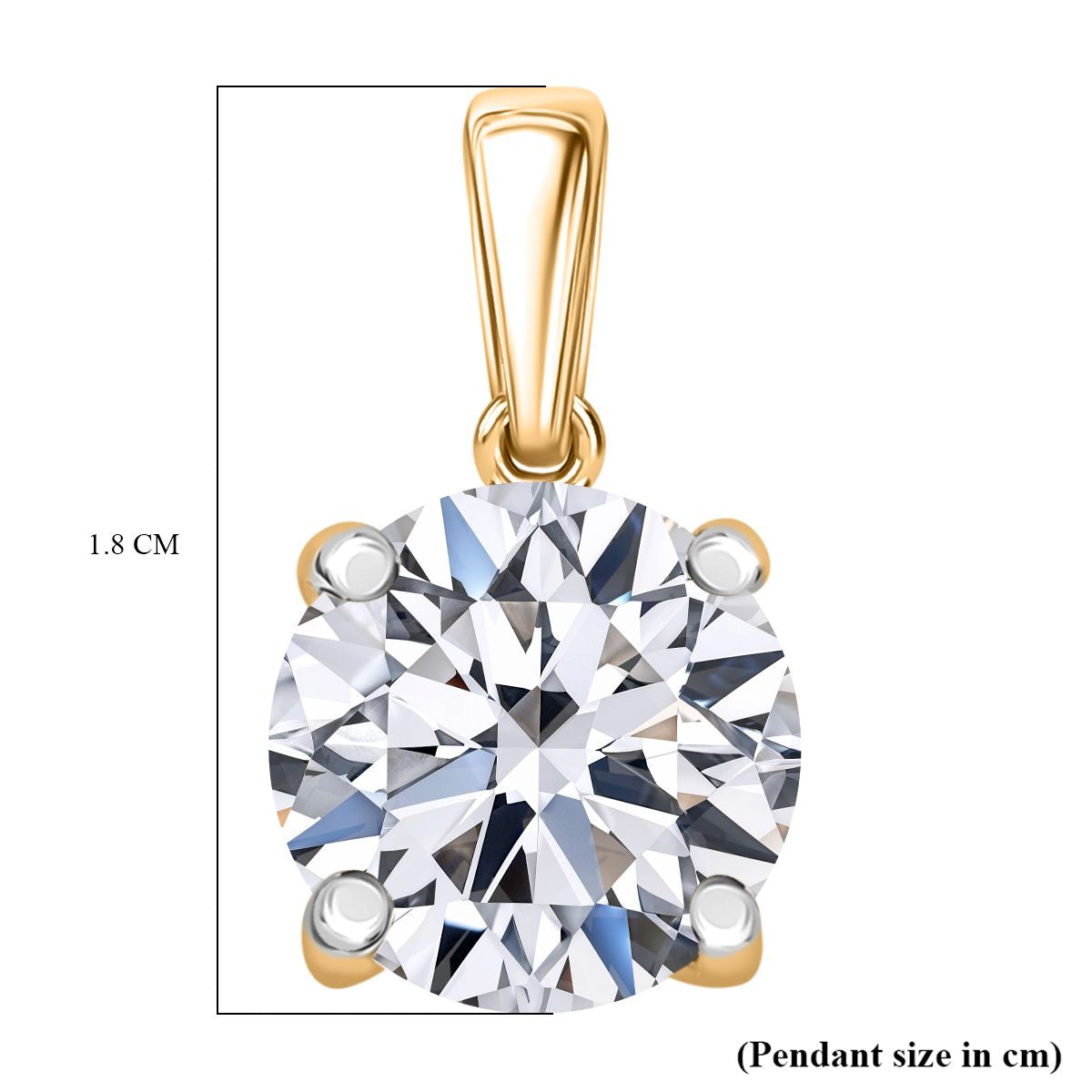 LUXURIANT 4 Ct. Lab Grown Diamond Solitaire Pendant in 14K Yellow Gold (EF, VS) 8179864 5