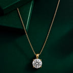 Luxuriant 14K Yellow Gold Lab Grown Diamond (VS/EF) Solitaire Pendant 4.00 Ct._8179864_5