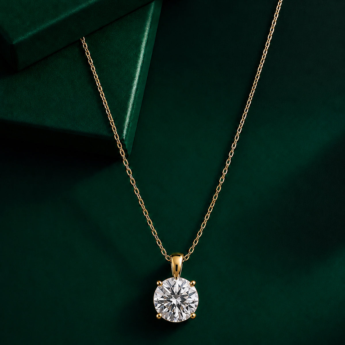 LUXURIANT 4 Ct. Lab Grown Diamond Solitaire Pendant in 14K Yellow Gold (EF, VS) 8179864 6
