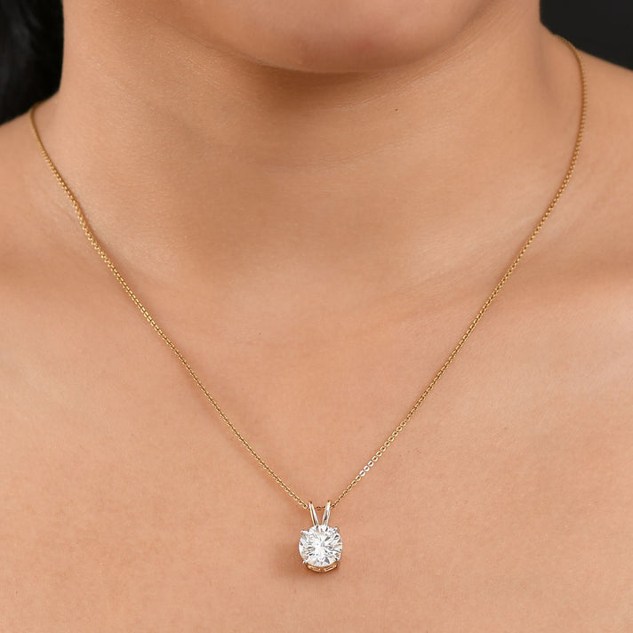 LUXURIANT 14K White Gold SGL Certified (VS/E-F) Pear Cut Lab Grown Diamond Pendant 8133015 2