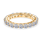Luxuriant Lab Grown Diamond (SI/GH) Full Eternity Band Ring in 18K Vermeil Yellow Gold Plated Sterling Silver 2.37 Ct._8179904