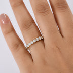 Luxuriant Lab Grown Diamond (SI/GH) Full Eternity Band Ring in 18K Vermeil Yellow Gold Plated Sterling Silver 2.60 Ct._8179908_2
