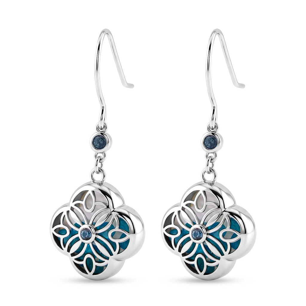 Close Out Deal - Blue Apatite Earring with Hook Sterling Silver 7.00 Ct._8179966
