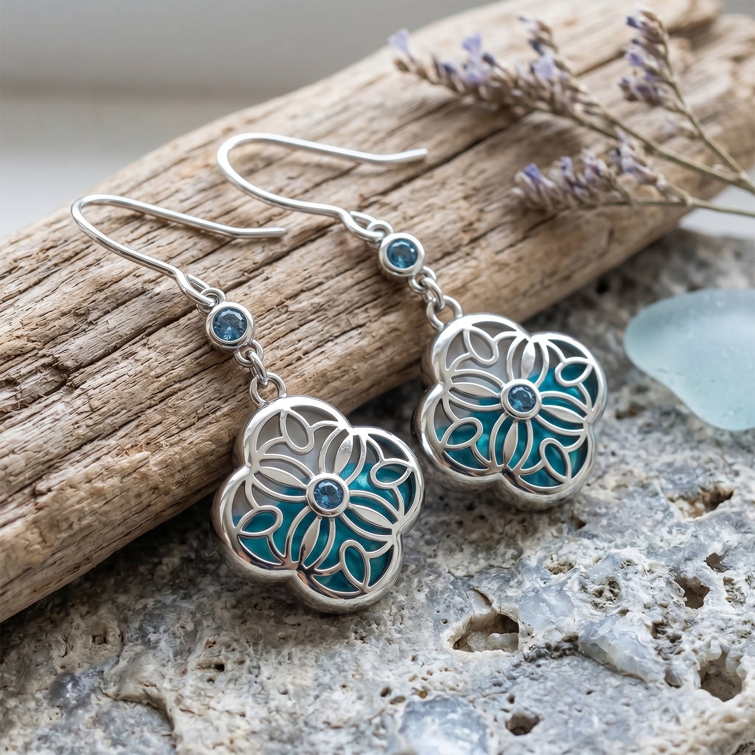 Close Out Deal - Blue Apatite Earring with Hook Sterling Silver 7.00 Ct. 8179966 2