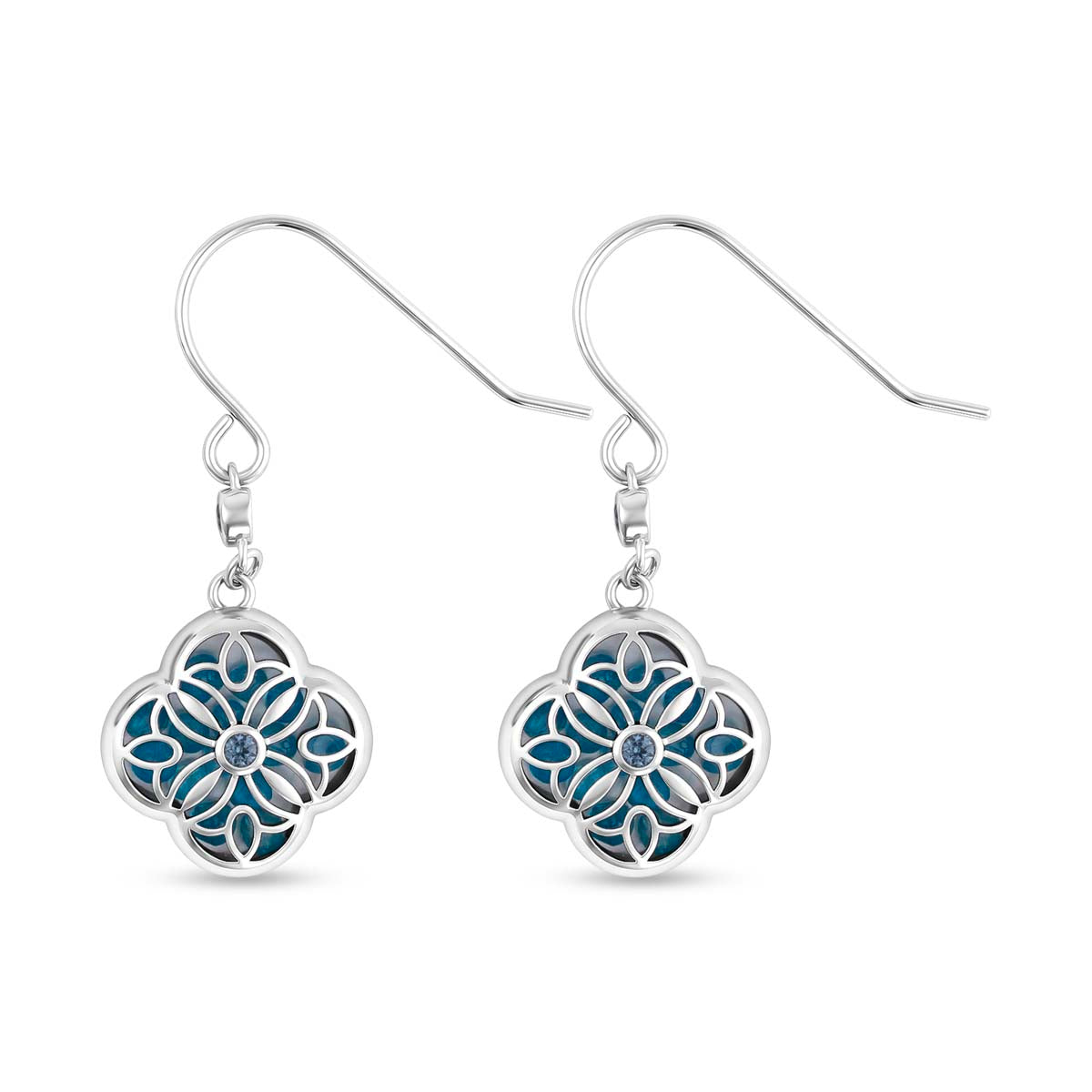 Close Out Deal - Blue Apatite Earring with Hook Sterling Silver 7.00 Ct. 8179966 3