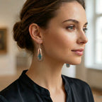 Blue Apatite Earring with Hook In Rose Gold Plating Sterling Silver 12.00 Ct._8180011_1