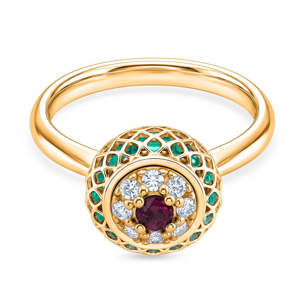 Peridot Ring in Yellow Gold Plated Sterling Silver 2.32 Ct._8180272