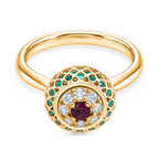 Peridot Ring in Yellow Gold Plated Sterling Silver 2.32 Ct._8180272