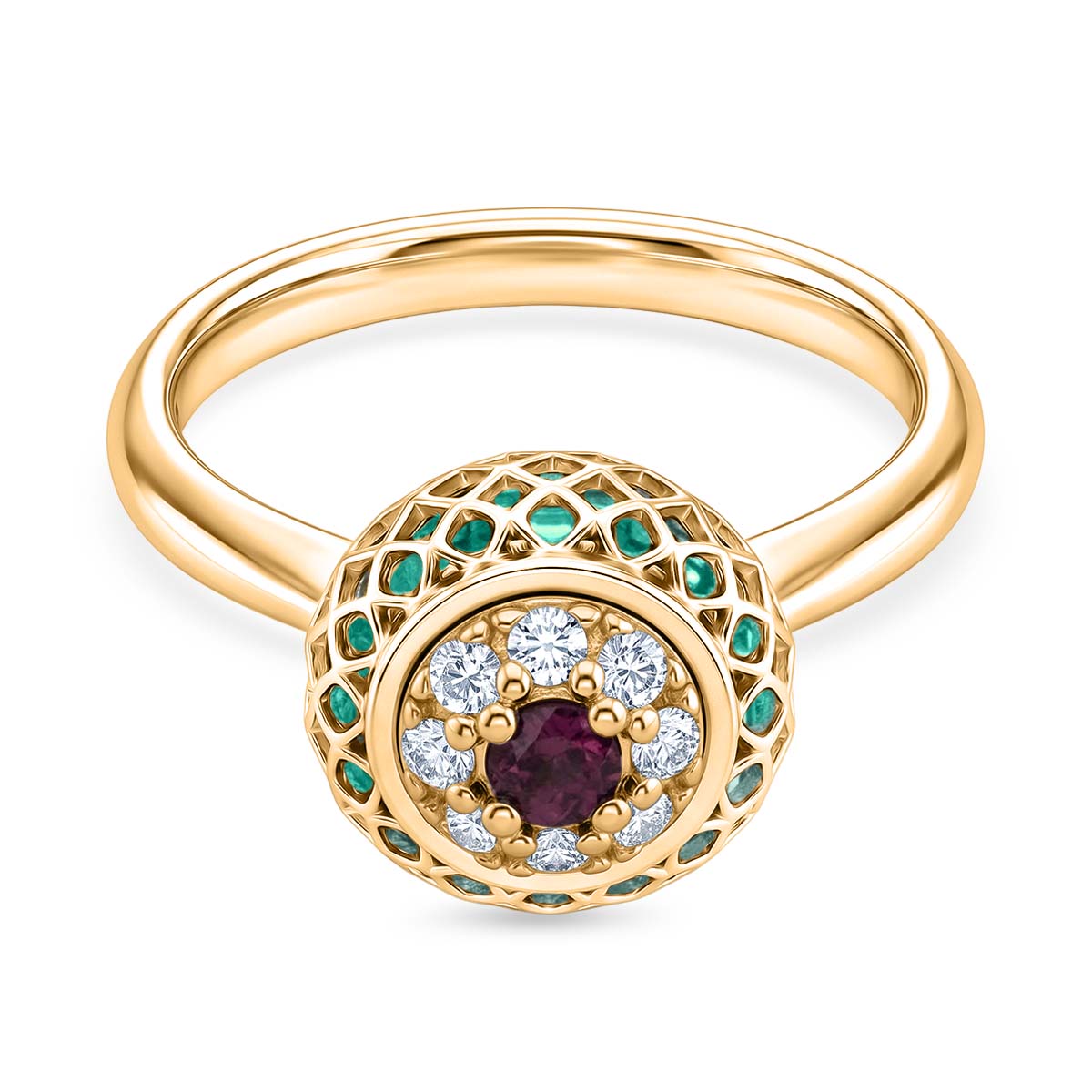 Peridot Ring in Yellow Gold Plated Sterling Silver 2.32 Ct. 8180272 0