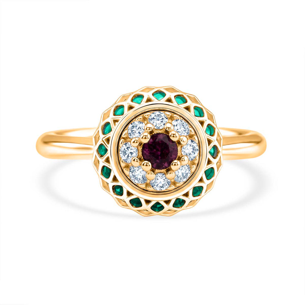 Peridot Ring in Yellow Gold Plated Sterling Silver 2.32 Ct._8180272_3