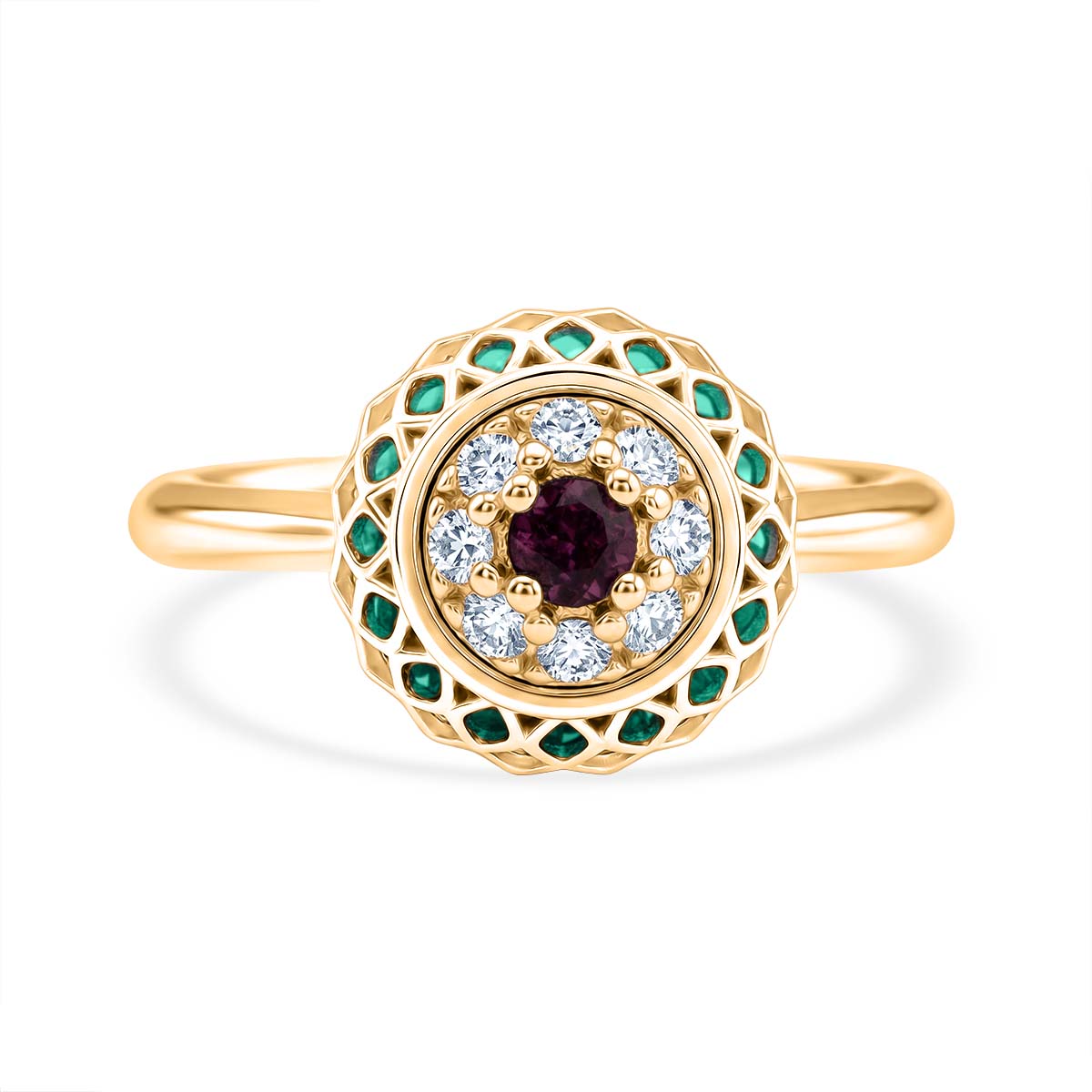 Peridot Ring in Yellow Gold Plated Sterling Silver 2.32 Ct. 8180272 3