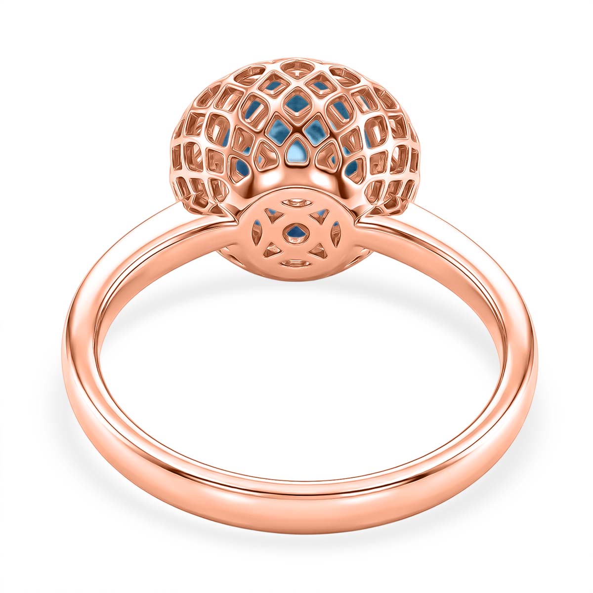 Blue Apatite Ring in Rose Gold Plated Sterling Silver 2.32 Ct. 8180288 5