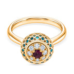 Blue Apatite Ring in Yellow Gold Plated Sterling Silver 2.32 Ct._8180300
