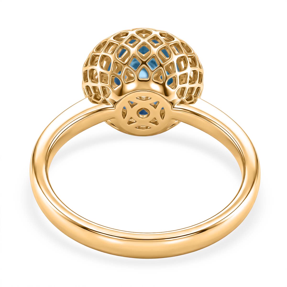 Blue Apatite Ring in Yellow Gold Plated Sterling Silver 2.32 Ct. 8180300 5