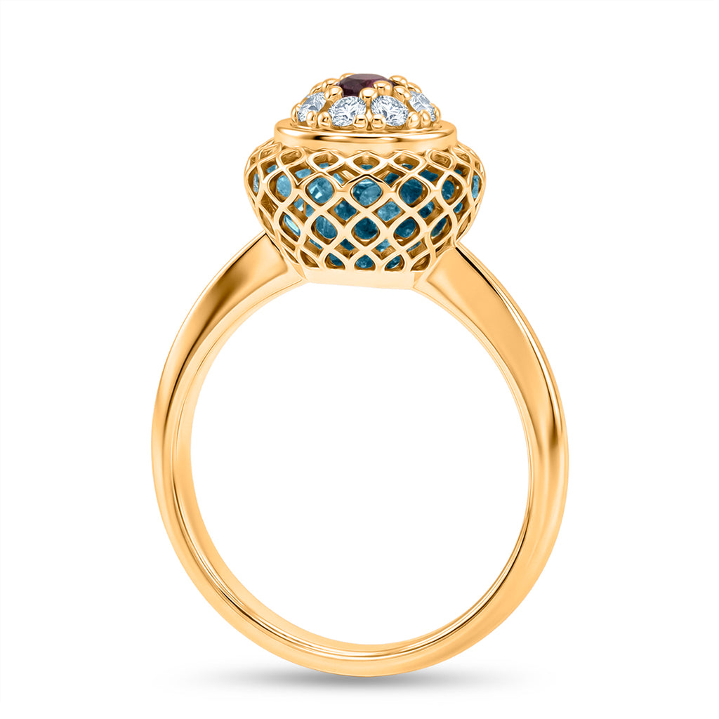 Blue Apatite Ring in Yellow Gold Plated Sterling Silver 2.32 Ct._8180300_6