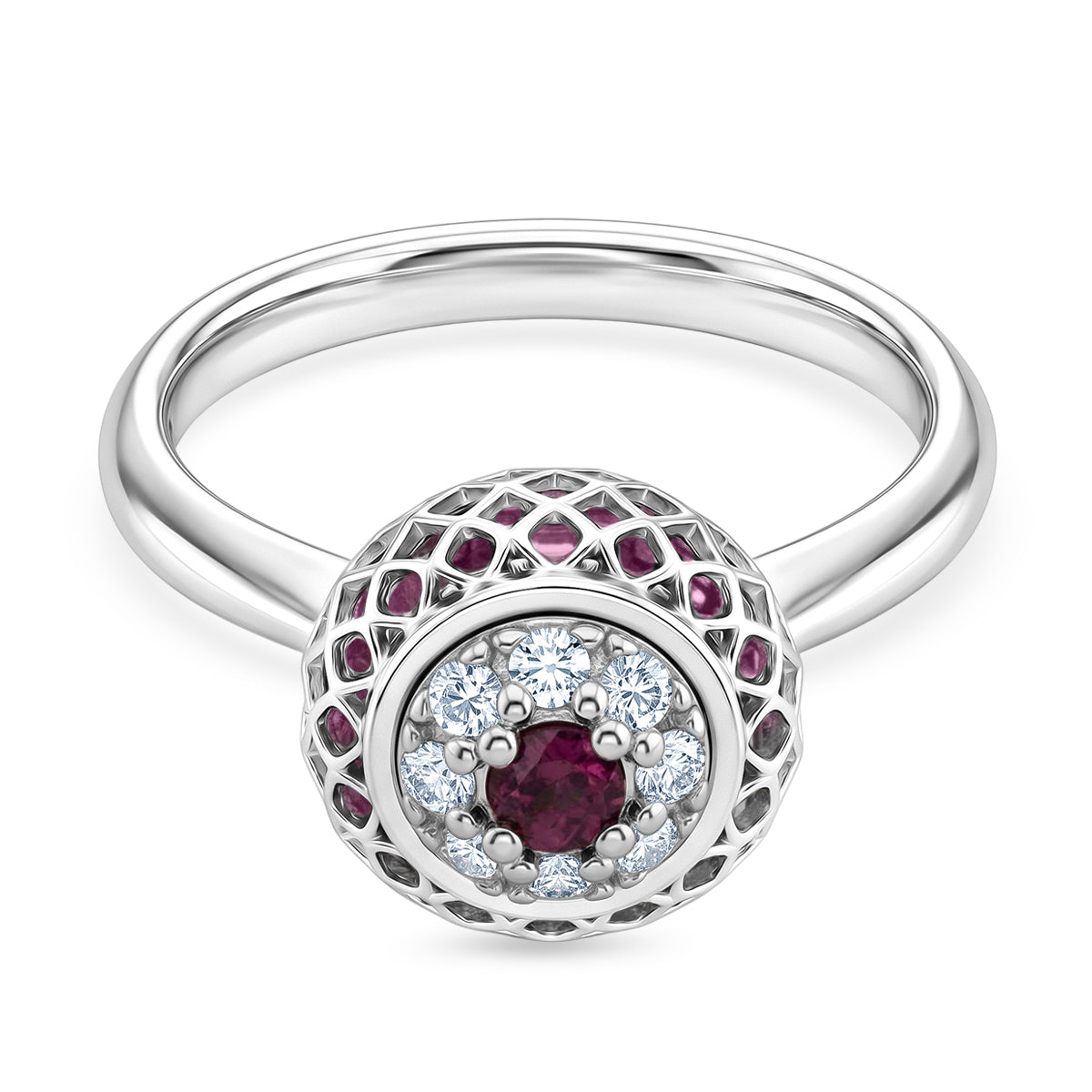 Pink Spinel Ring in Rhodium Overlay Sterling Silver 2.32 Ct. 8180302 0