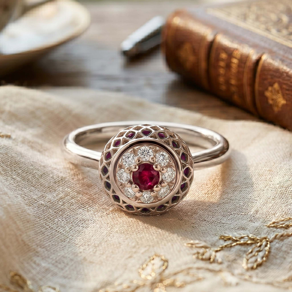 Pink Spinel Ring in Rhodium Overlay Sterling Silver 2.32 Ct. 8180302 2
