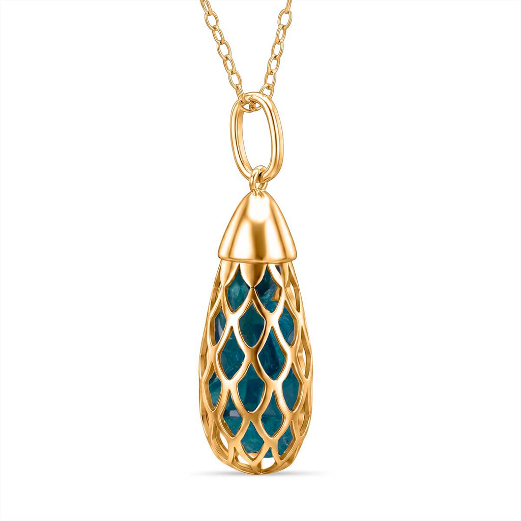 Blue Apatite Pendant Sterling Silver  1.500  Ct._8180626