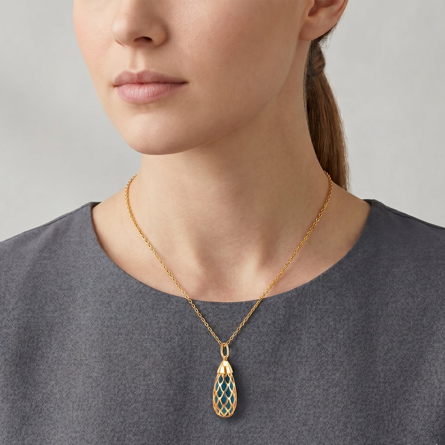 Blue Apatite Pendant Sterling Silver  1.500  Ct. 8180626 1