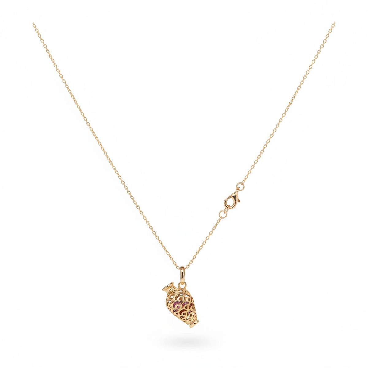 Multi Gemstones Pendant with Chain (Size - 16+2 Ext) with Lobster Clasp in Rose Gold Plated Sterling Silver 7.00 Ct. 8180747 0