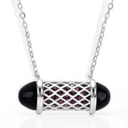 Rhodolite Garnet Necklace (Size - 16 + 2 Ext) with Lobster Clasp Sterling Silver 7.50 Ct._8180785