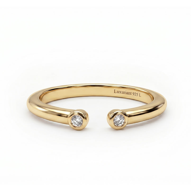 Luxuriant - Lab Grown Diamond (SI/G-H) Band Ring in 18K Vermeil Yellow Gold Plated Sterling Silver_8181045