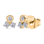 Luxuriant Diamond Lab Grown Diamond (SI-GH) Solitaire Stud Push Post Earring in 18K Vermeil Yellow Gold Plated Sterling Silver_8181108