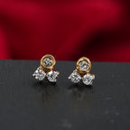 Luxuriant Diamond Lab Grown Diamond (SI-GH) Solitaire Stud Push Post Earring in 18K Vermeil Yellow Gold Plated Sterling Silver_8181108_1