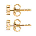 Luxuriant Diamond Lab Grown Diamond (SI-GH) Solitaire Stud Push Post Earring in 18K Vermeil Yellow Gold Plated Sterling Silver_8181108_3