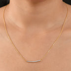 Luxuriant Diamond Lab Grown Diamond Necklace (Size - 20) in 18K Vermeil Yellow Gold Plated Sterling Silver_8181114_2
