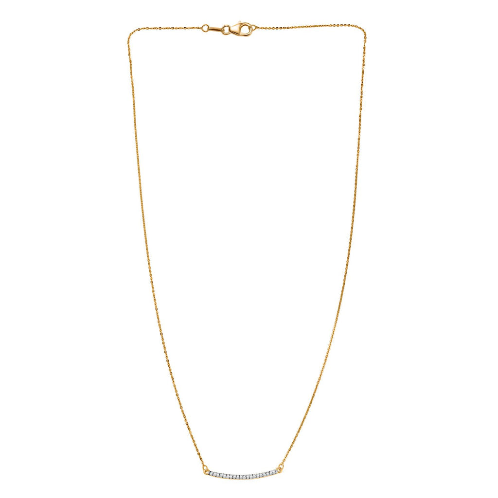Luxuriant Diamond Lab Grown Diamond Necklace (Size - 20) in 18K Vermeil Yellow Gold Plated Sterling Silver_8181114_3