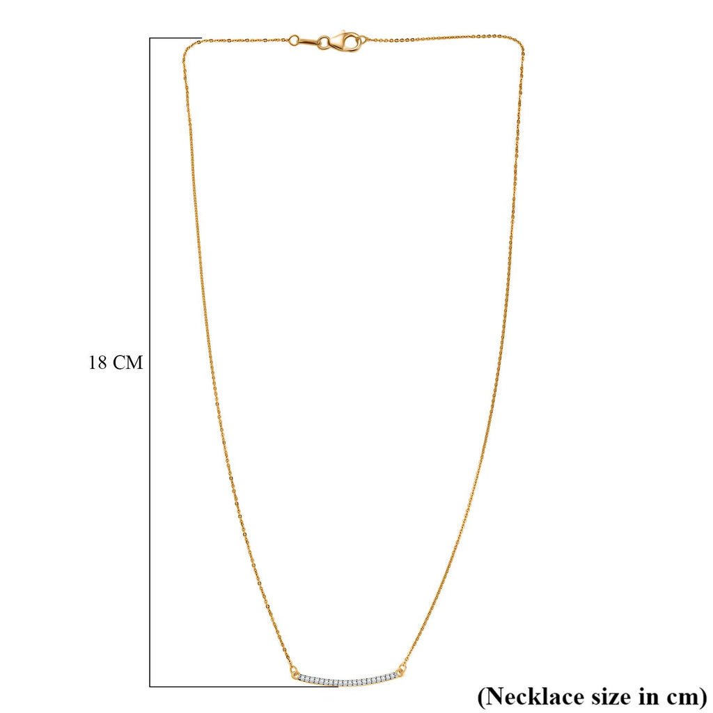 Luxuriant Diamond Lab Grown Diamond Necklace (Size - 20) in 18K Vermeil Yellow Gold Plated Sterling Silver_8181114_5