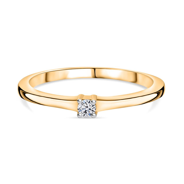 LUXURIANT Lab Grown Diamond Solitaire Ring in 18K Vermeil Yellow Gold Over Sterling Silver 8181129 1