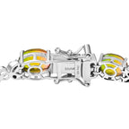 D'joy Rainbow Genesis Quartz & White Zircon Cluster Aurora Bloom Bracelet (Size - 7) with GB Lock Box in Rhodium Overlay Sterling Silver 22.31 Ct, Silver Wt. 12.24 Gms._8181582_3