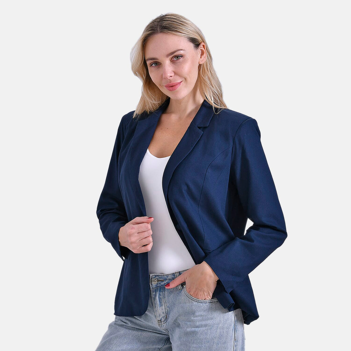 La Marey Classic Linen Blend Blazer with Lapels 8181787 2