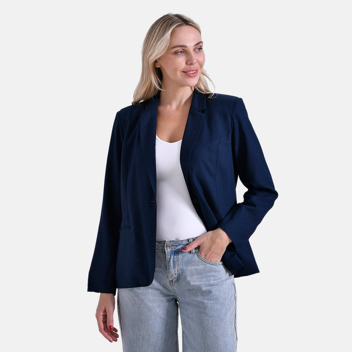 La Marey Classic Linen Blend Blazer with Lapels 8181787 3