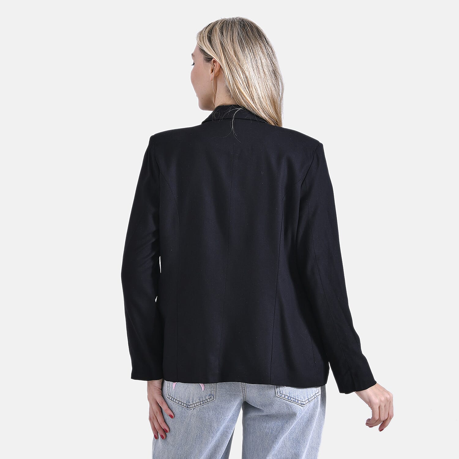 La Marey Classic Linen Blend Blazer with Lapels V32351909 1