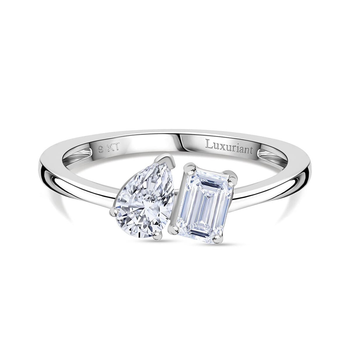 THE TOI ET MOI LUXURIANT 1 Ct. Lab Grown Diamond Ring in 9K White Gold SGL Certified (VS-EF) 8182255 0