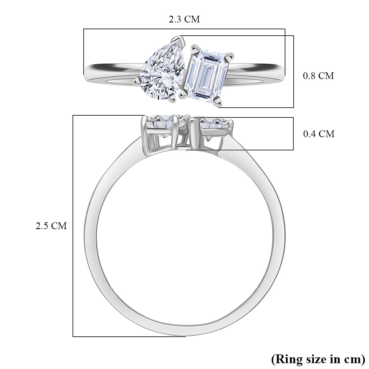 THE TOI ET MOI LUXURIANT 1 Ct. Lab Grown Diamond Ring in 9K White Gold SGL Certified (VS-EF) 8182255 5