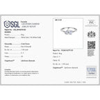 Luxuriant - 9K White Gold SGL Certified Pear & Emerald Cut Lab Grown Diamond (VS-EF) Ring 1.00 Ct.