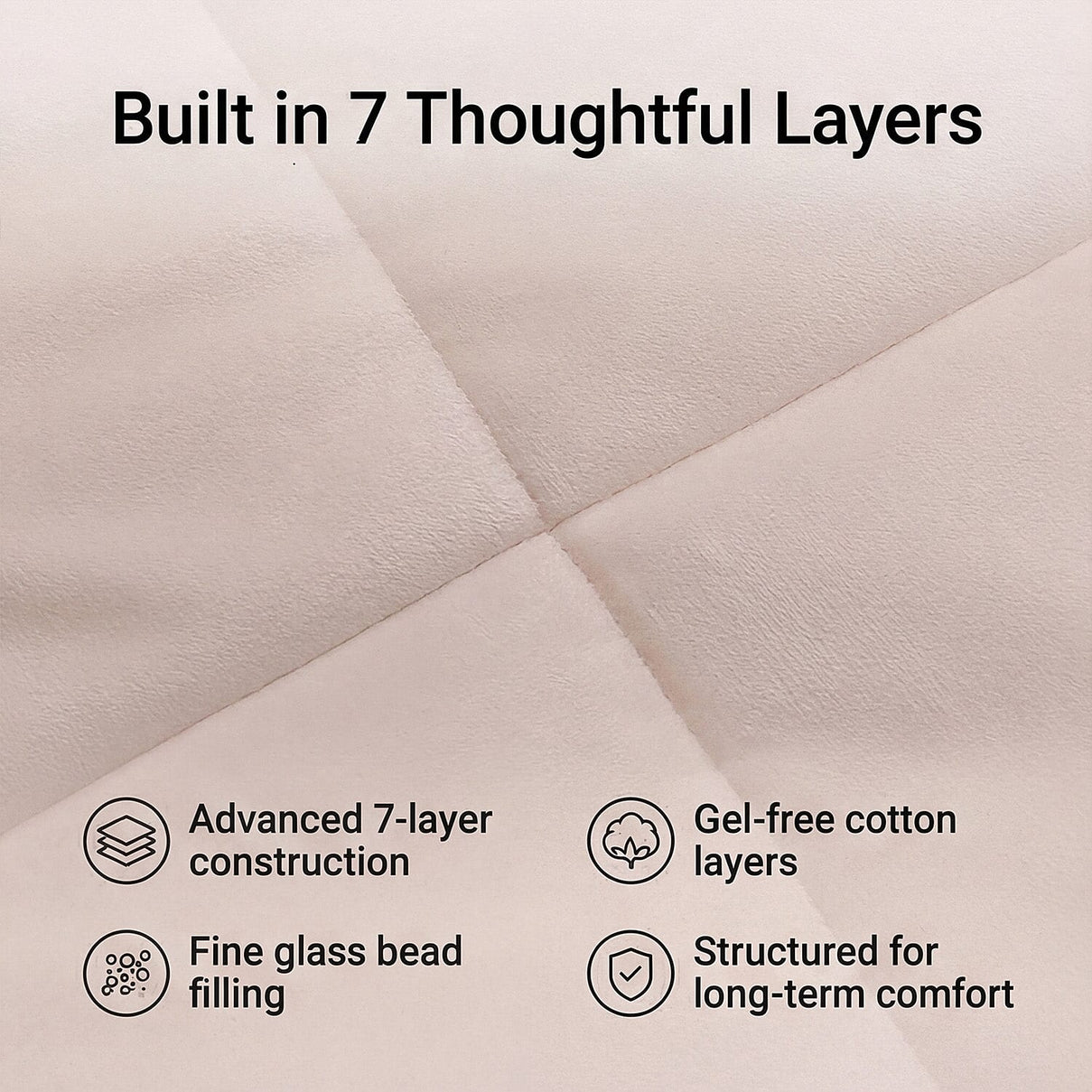 Hush Haven Patterned Quilt (Size 150x1 cm) - Beige &amp; Navy V32519258 4