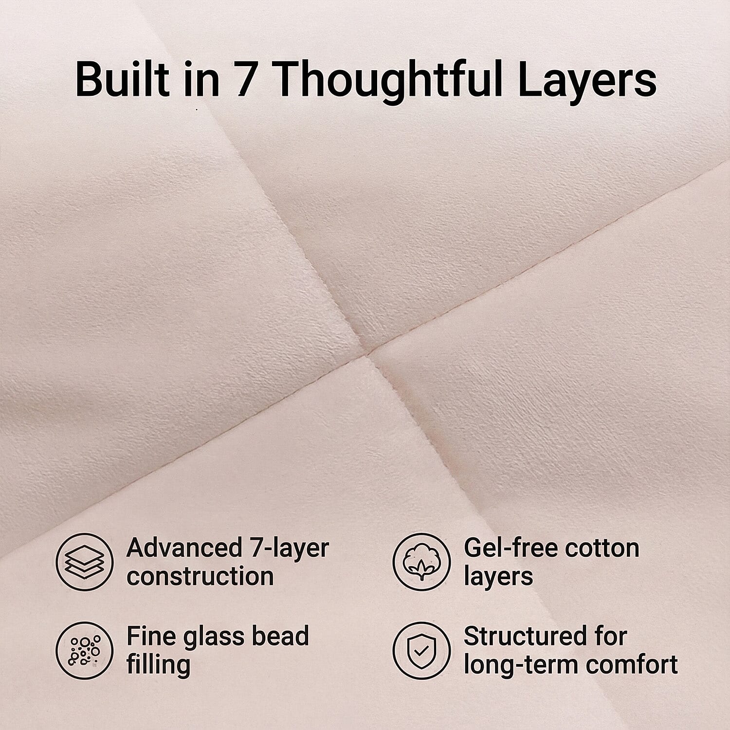Hush Haven Patterned Quilt (Size 150x1 cm) - Beige &amp; Navy V32519258 4