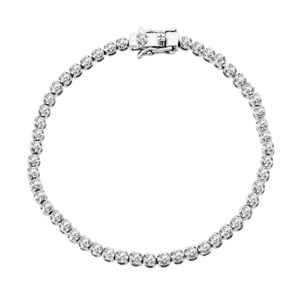 Luxuriant Lab Grown Diamond SI/GH Bracelet (Size - 7.5) in Rhodium Overlay Sterling Silver 2.00 Ct_8182814
