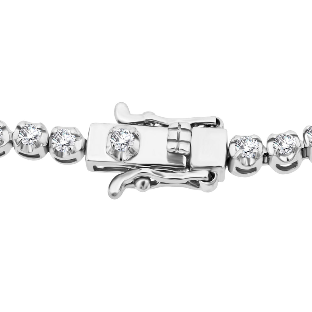 Luxuriant Lab Grown Diamond SI/GH Bracelet (Size - 7.5) in Rhodium Overlay Sterling Silver 2.00 Ct_8182814_2