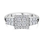 Designer Inpsired- Lab Grown Diamond (SI/GH) Ring in Rhodium Overlay Sterling Silver 1.00 Ct._8182864