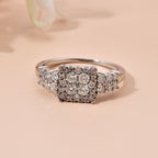 Designer Inpsired- Lab Grown Diamond (SI/GH) Ring in Rhodium Overlay Sterling Silver 1.00 Ct._8182864_1