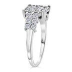 Designer Inpsired- Lab Grown Diamond (SI/GH) Ring in Rhodium Overlay Sterling Silver 1.00 Ct._8182864_3